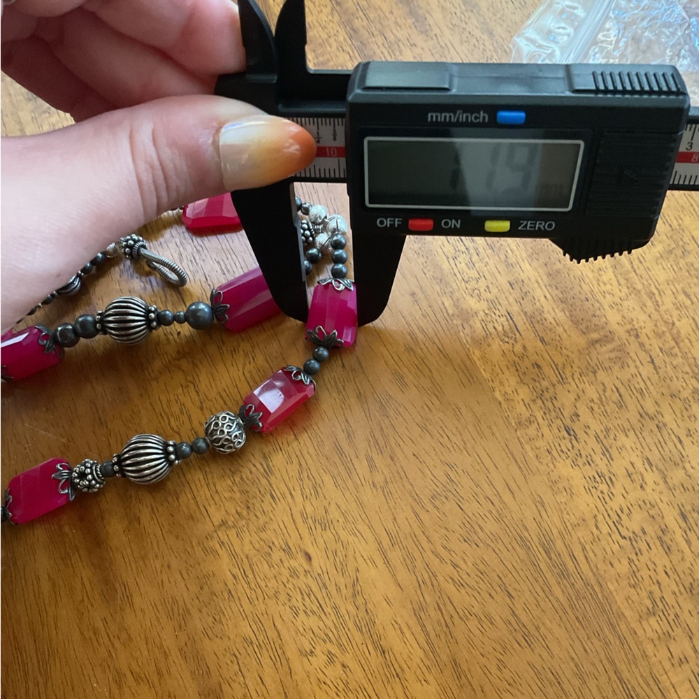 Vintage Lab Ruby Three Strand Statement Necklace - image 8